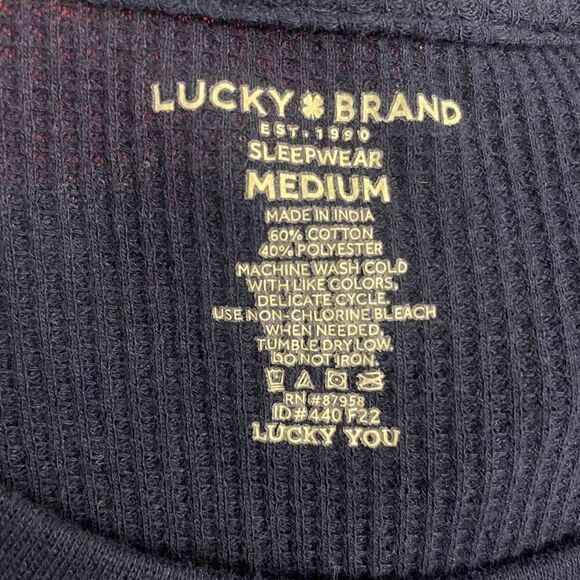 Lucky Brand Chill & Frosty Textured Sleep Shirt Sz M - Picture 12 of 12